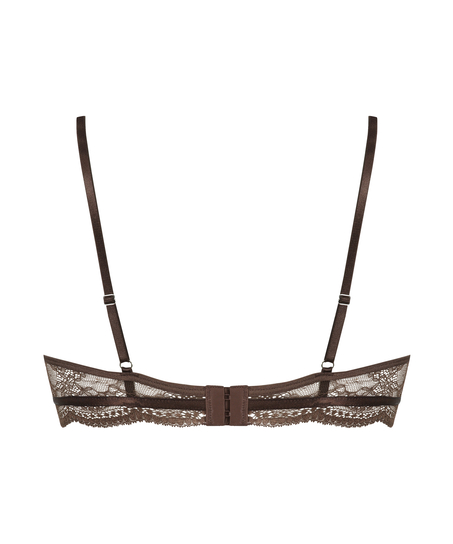 Nieusztywniany biustonosz z fiszbinami Isabelle, Brązowy