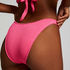 Majtki Bikini Wysoko Krojona Crinkle, R&oacute;żowy