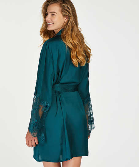 Satynowe kimono, Niebieski