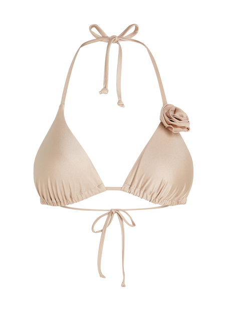 Biustonosz bikini z tr&oacute;jkątnymi miseczkami Lima, Beżowy