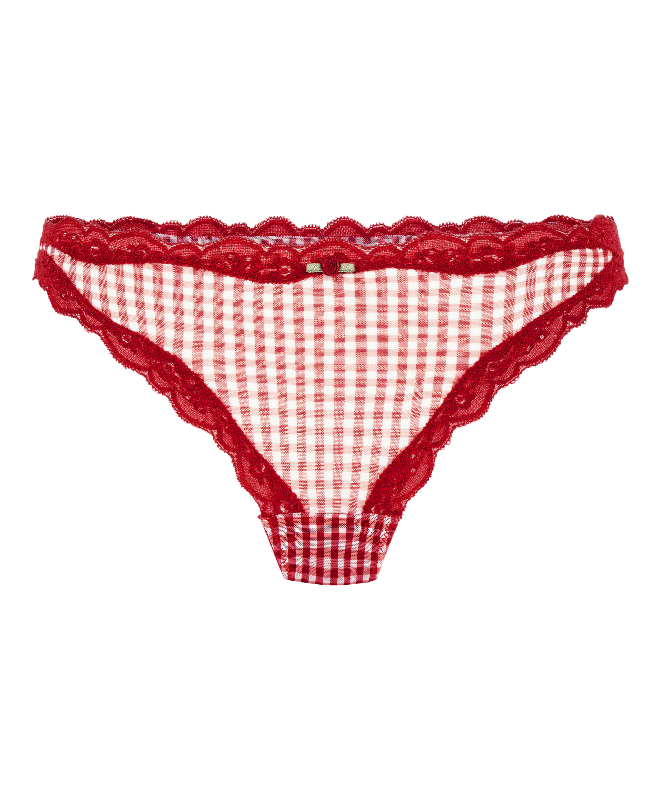 Stringi z wysokim wycięciem Liz, Czerwony