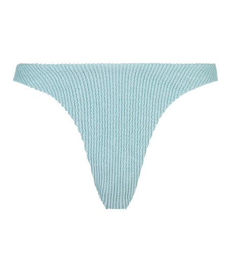 Majtki Bikini Wysoko Krojona Crinkle, Niebieski