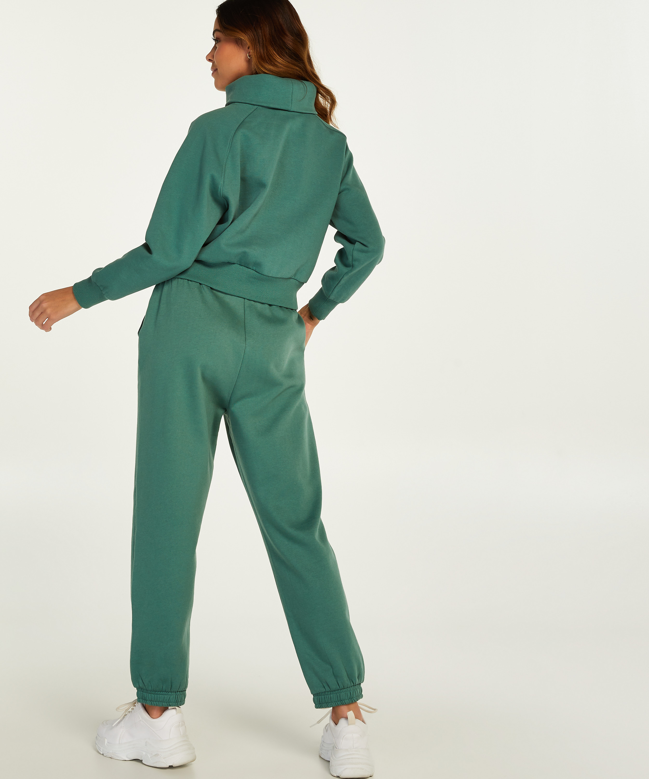 Sweter z golfem, Zielony, main