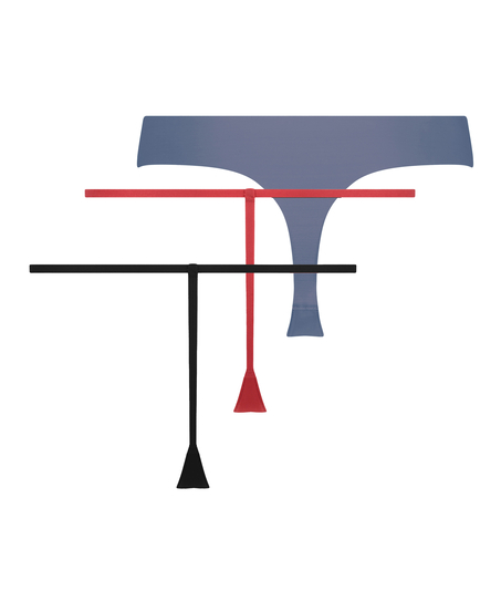 Niewidoczne pod ubraniem stringi 3-pak, Szary