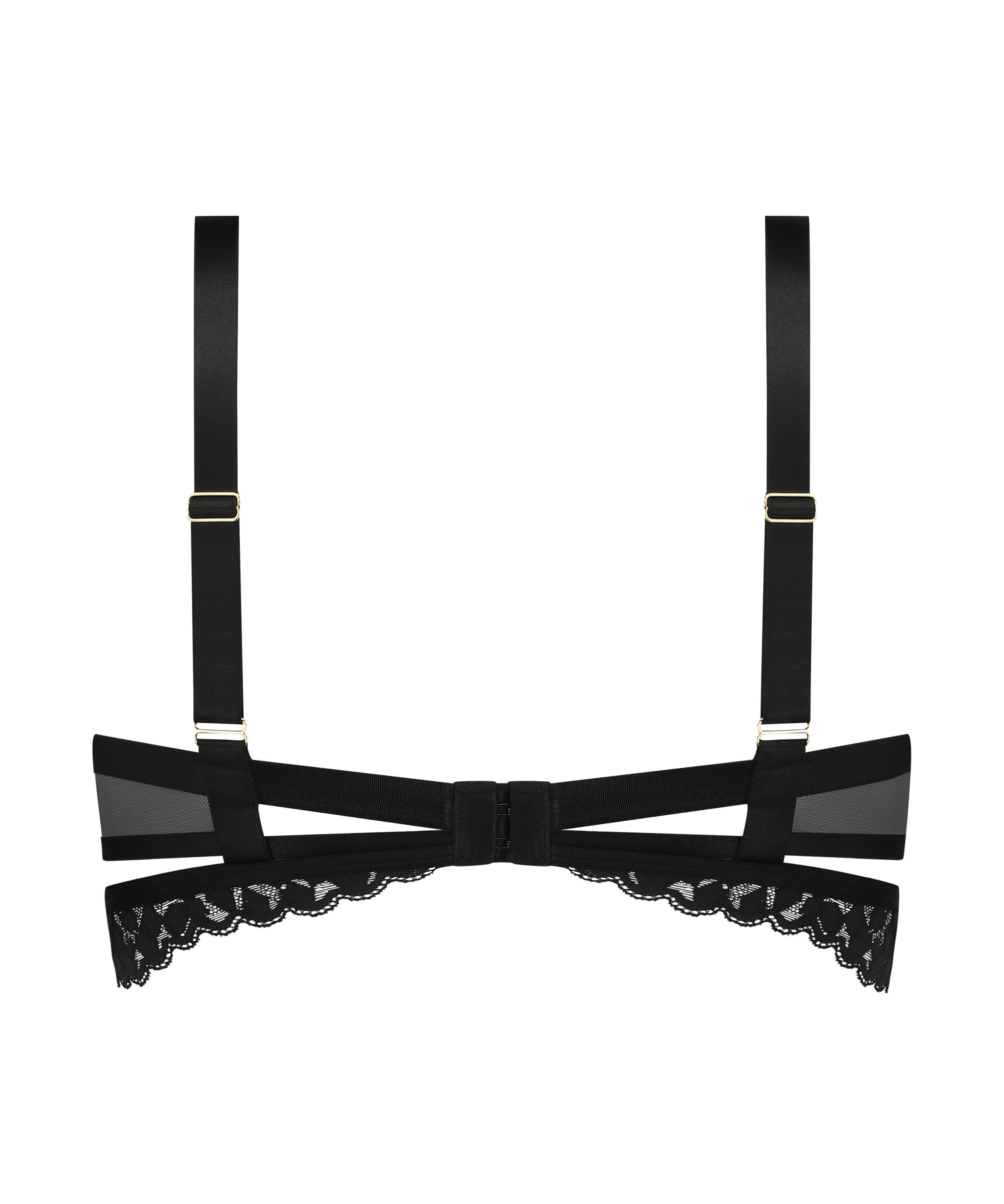 Nieusztywniany biustonosz z fiszbinami Desire, Czarny, main
