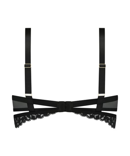 Nieusztywniany biustonosz z fiszbinami Desire, Czarny