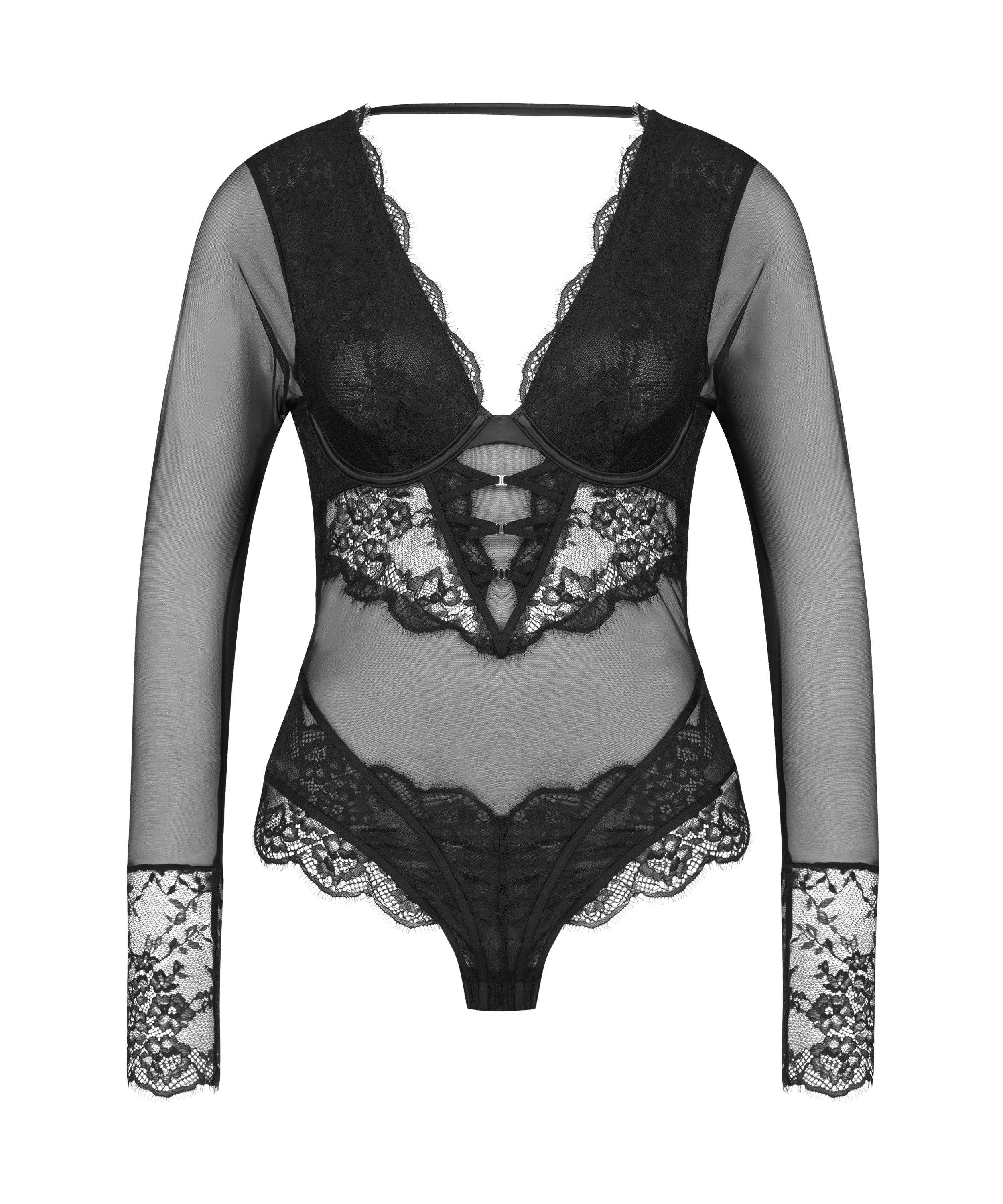 Body z fiszbinami Julia Lucy Hale, Czarny, main