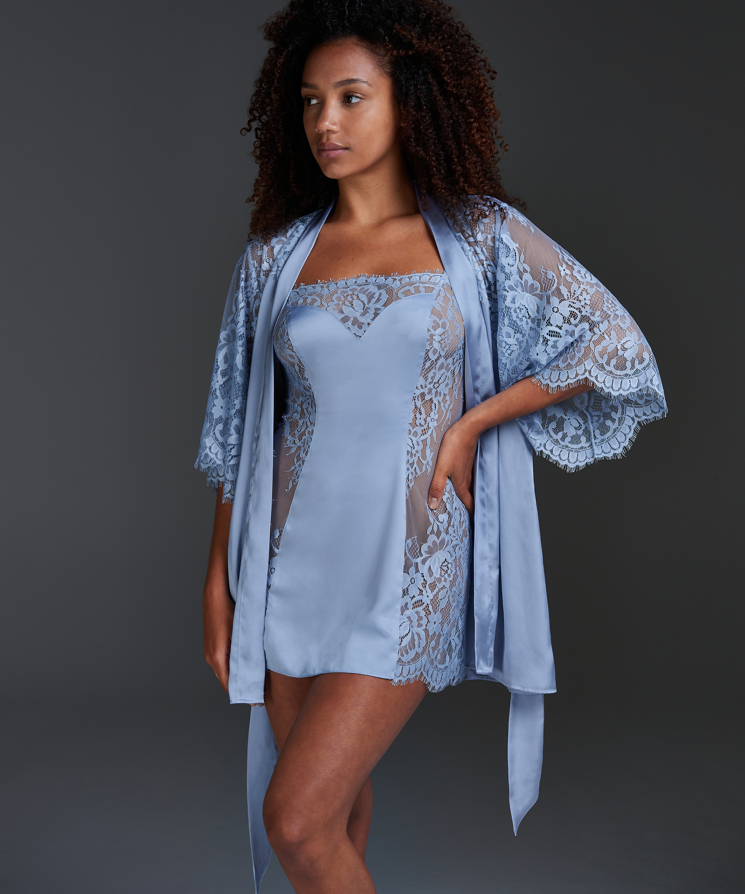 Jennifer Slip Dress, Niebieski, main