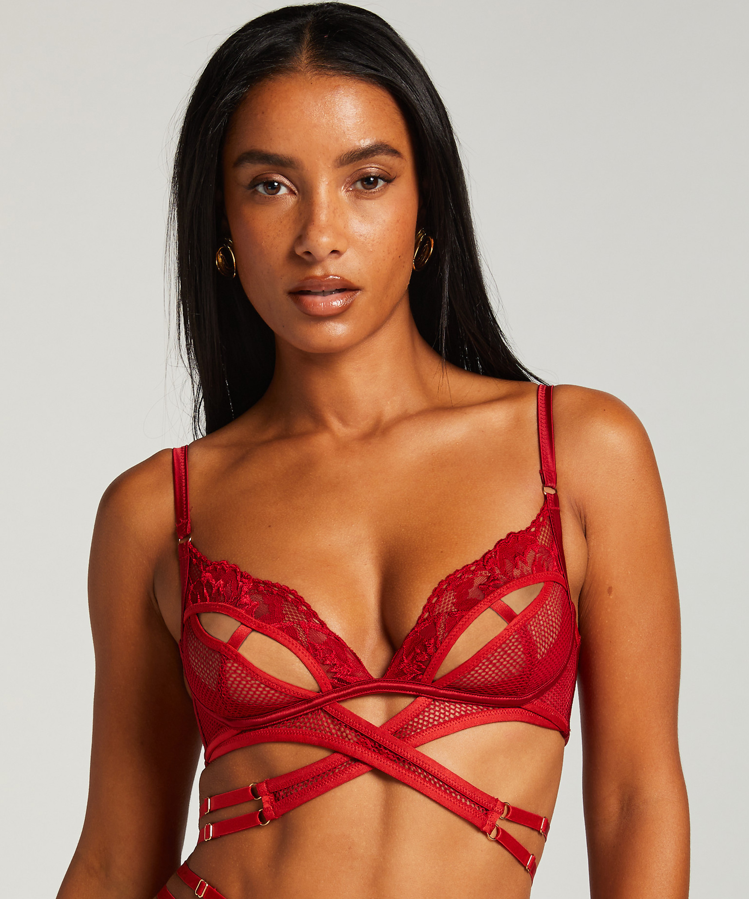 Biustonosz bralette Pleasure, Czerwony, main