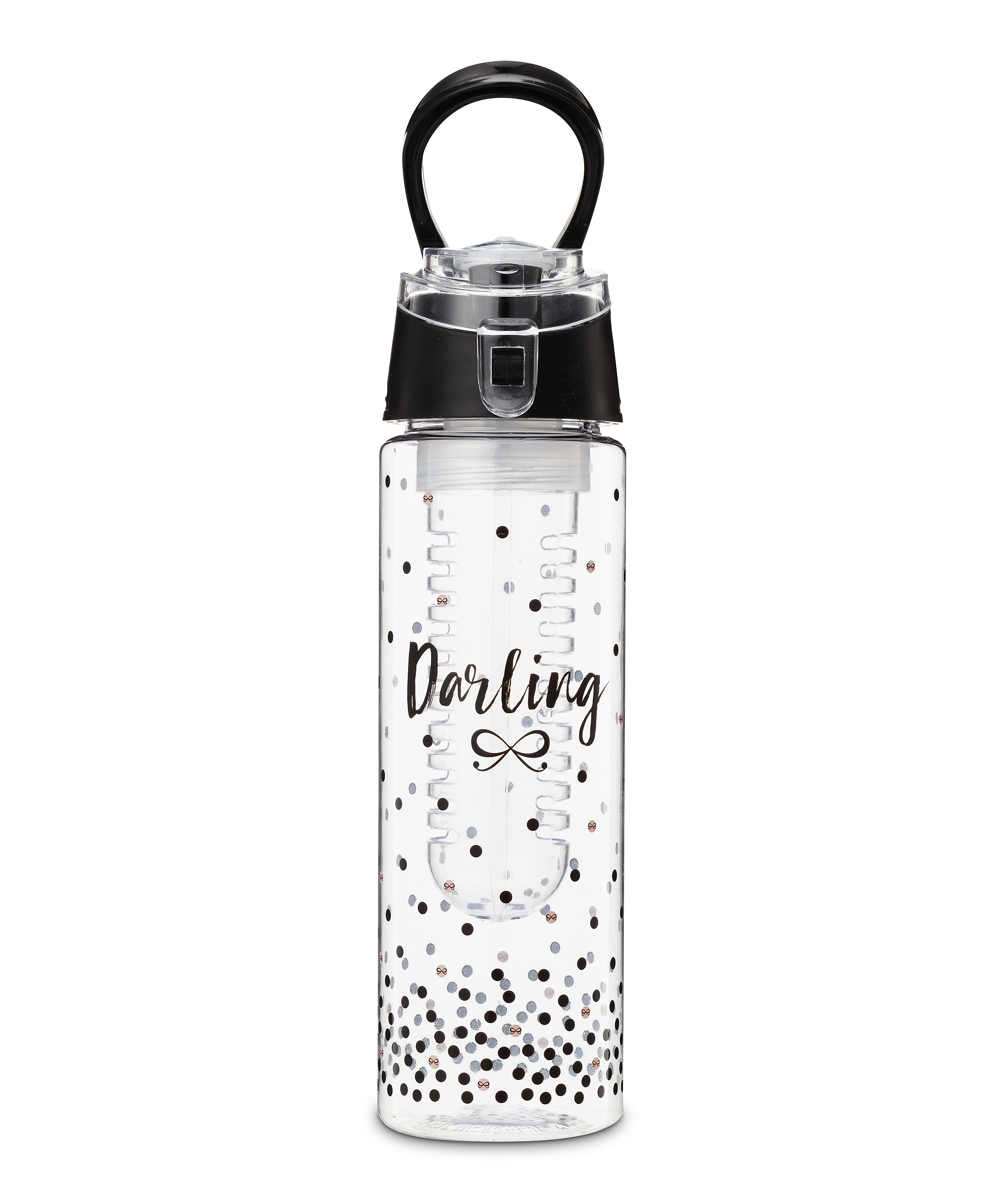 Branded Water bottle, Czarny, main