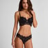 Zoe Padded Longline Underwired Bra, Czarny
