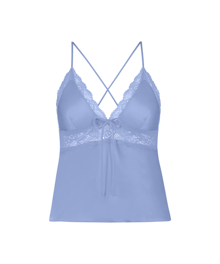 Cami Top Satin Marcela, Niebieski
