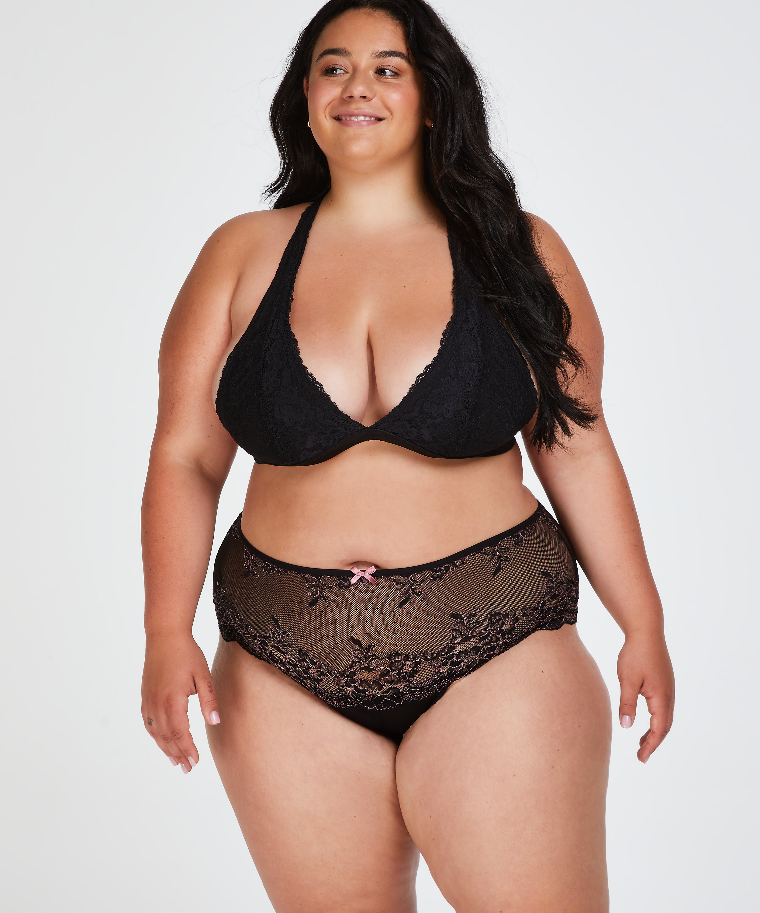 Stringi bokserki Curvy Doriane, Czarny, main