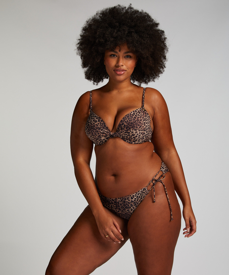Top bikini typu push-up Cannes, Brązowy