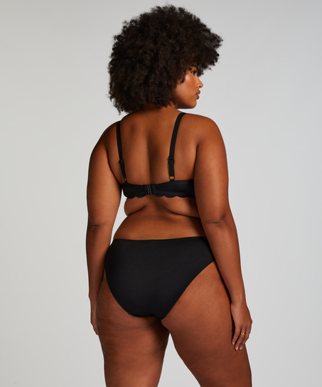 Majtki Bikini Rio Scallop, Czarny