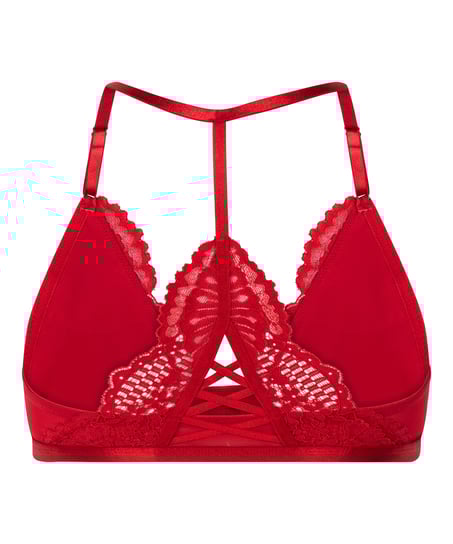 Tr&oacute;jkątny biustonosz bralette Whitney, Czerwony