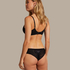 Usztywniony biustonosz push-up z fiszbinami Essential, Czarny