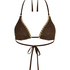 Tr&oacute;jkątna szydełkowa g&oacute;ra od bikini, Brązowy