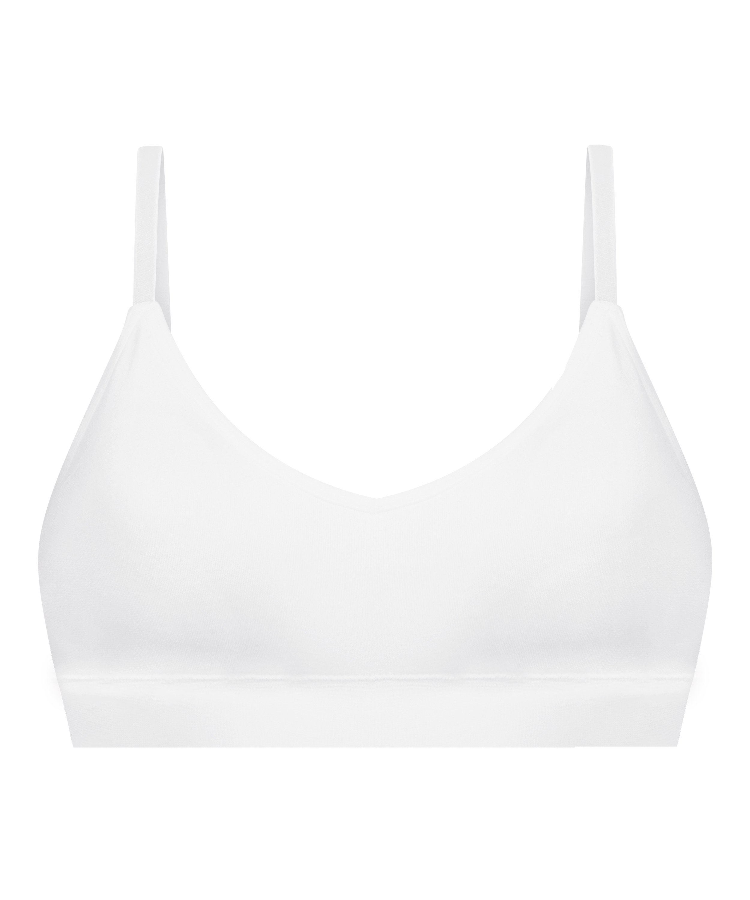 Tr&oacute;jkątny biustonosz bralette Dide, Biały, main