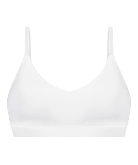 Tr&oacute;jkątny biustonosz bralette Dide, Biały