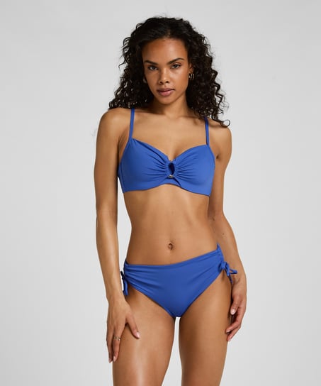 Midi Bikini Bottom Luxe, Niebieski