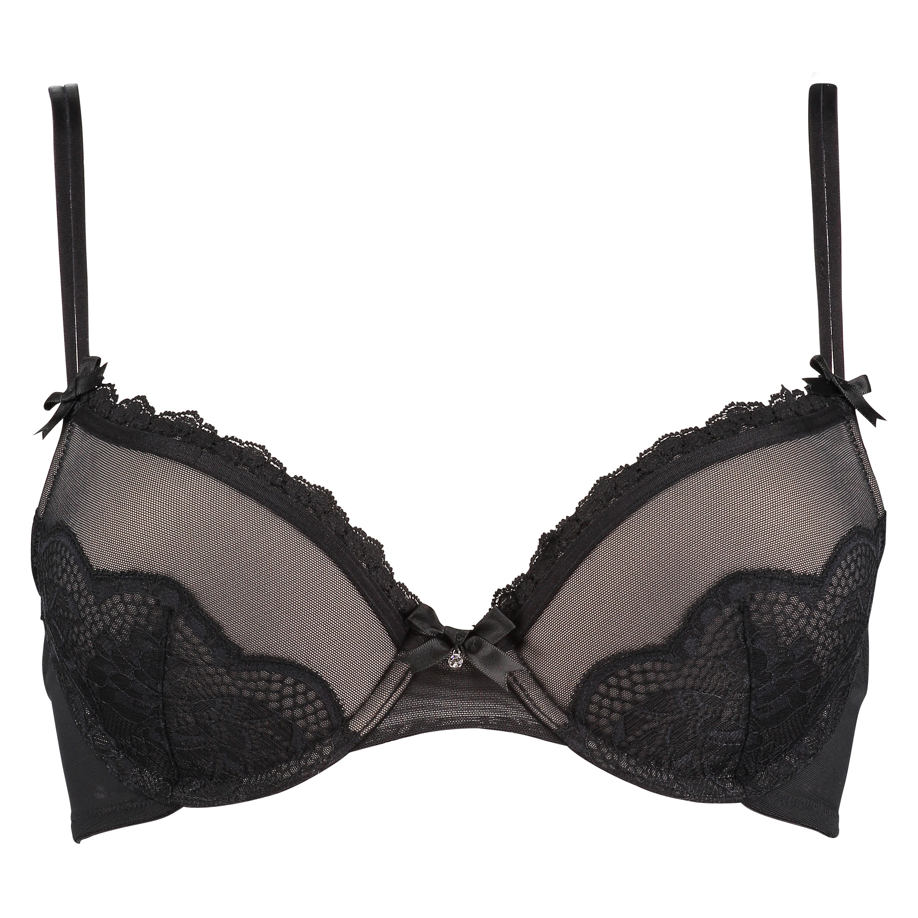 Padded underwired bra Tyler, Czarny, main