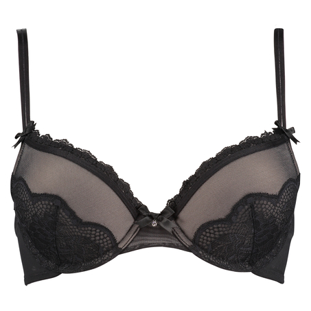 Padded underwired bra Tyler, Czarny