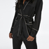 Satin Pyjama Pants Bow, Czarny