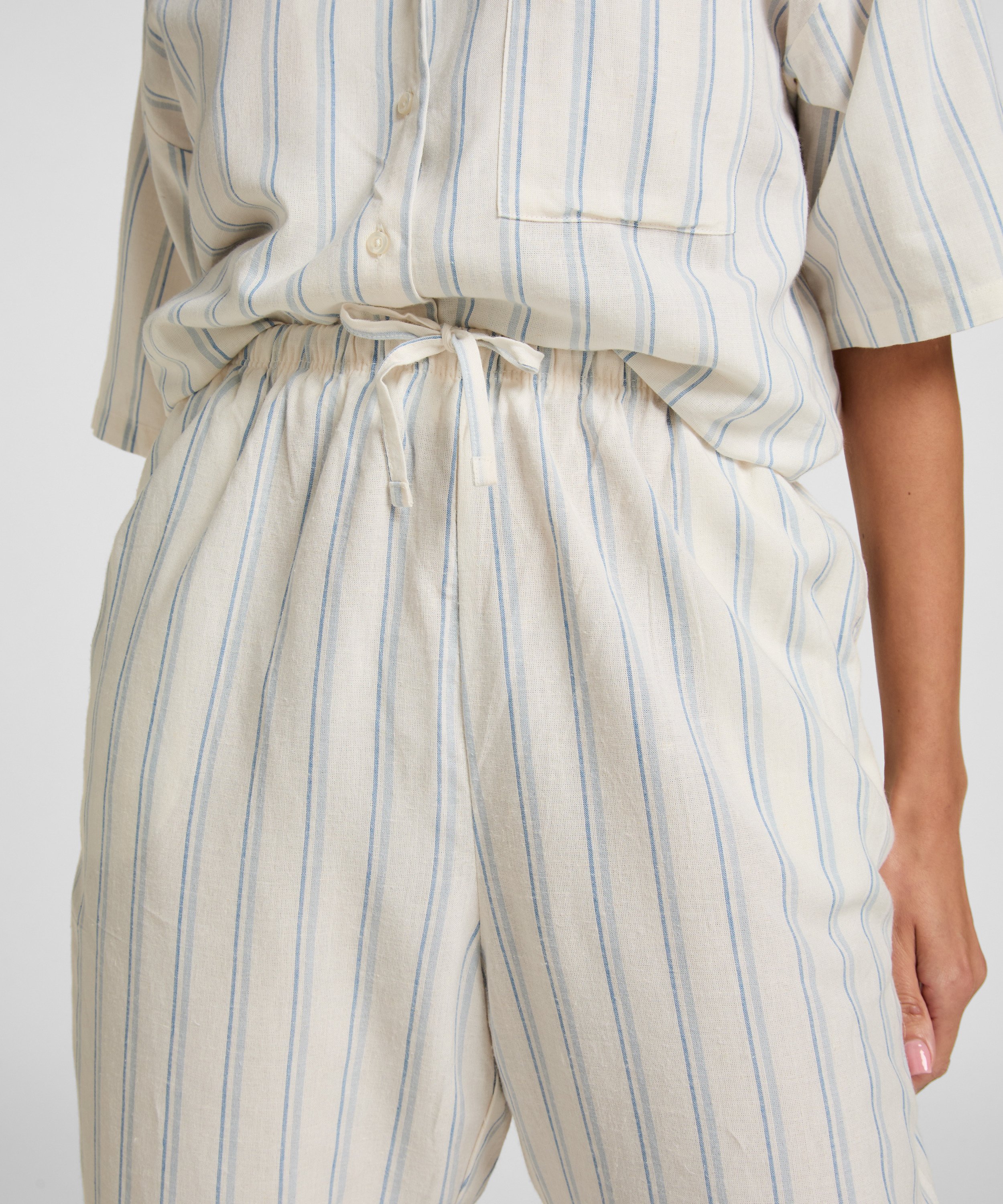 Spodnie Lniane, Biały, main