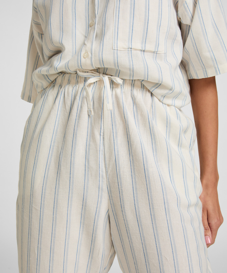 Spodnie Lniane, Biały