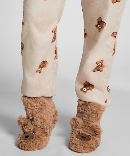 Kapcie Teddy Bear, Beżowy