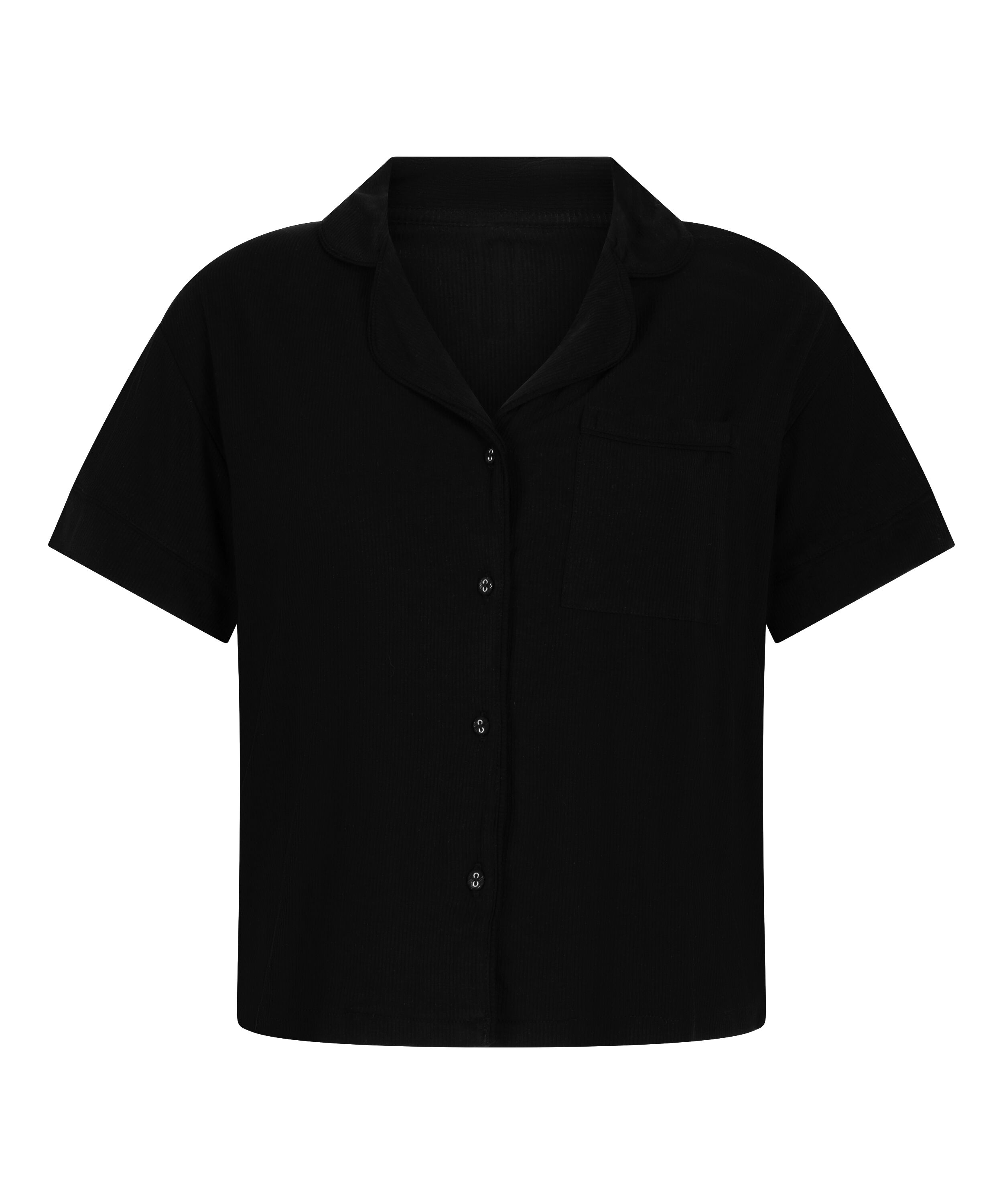 Narzutka Essential z dżerseju z kr&oacute;tkim rękawem, Czarny