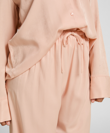 Spodnie z satyny, R&oacute;żowy