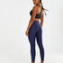 HKMX High Waisted Shine Sports leggings, Niebieski