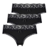 3-pack Dakota brasilian short, Czarny