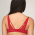 Biustonosz z fiszbinami i wyści&oacute;łką Erica, Czerwony
