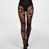 20 denier lacy spots tights, Czarny