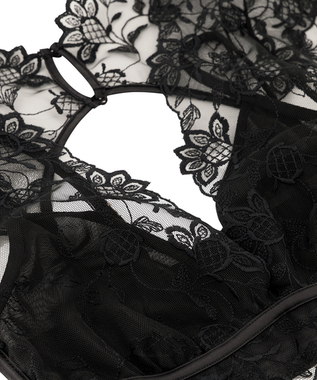 Biustonosz bralette Inga, Czarny