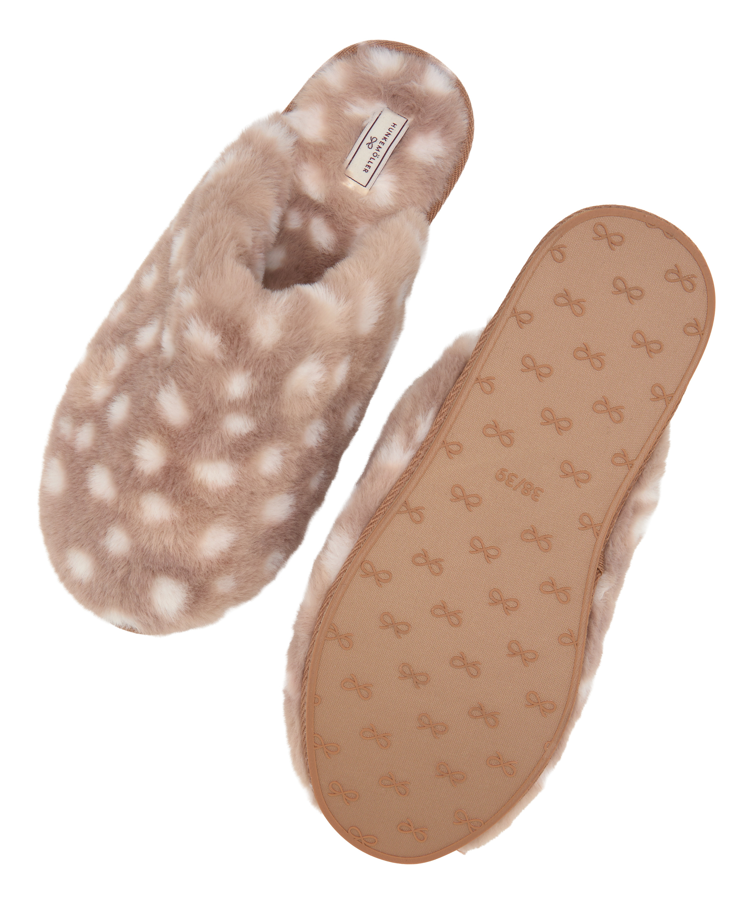 Kapcie Deer Faux Fur, Brązowy, main