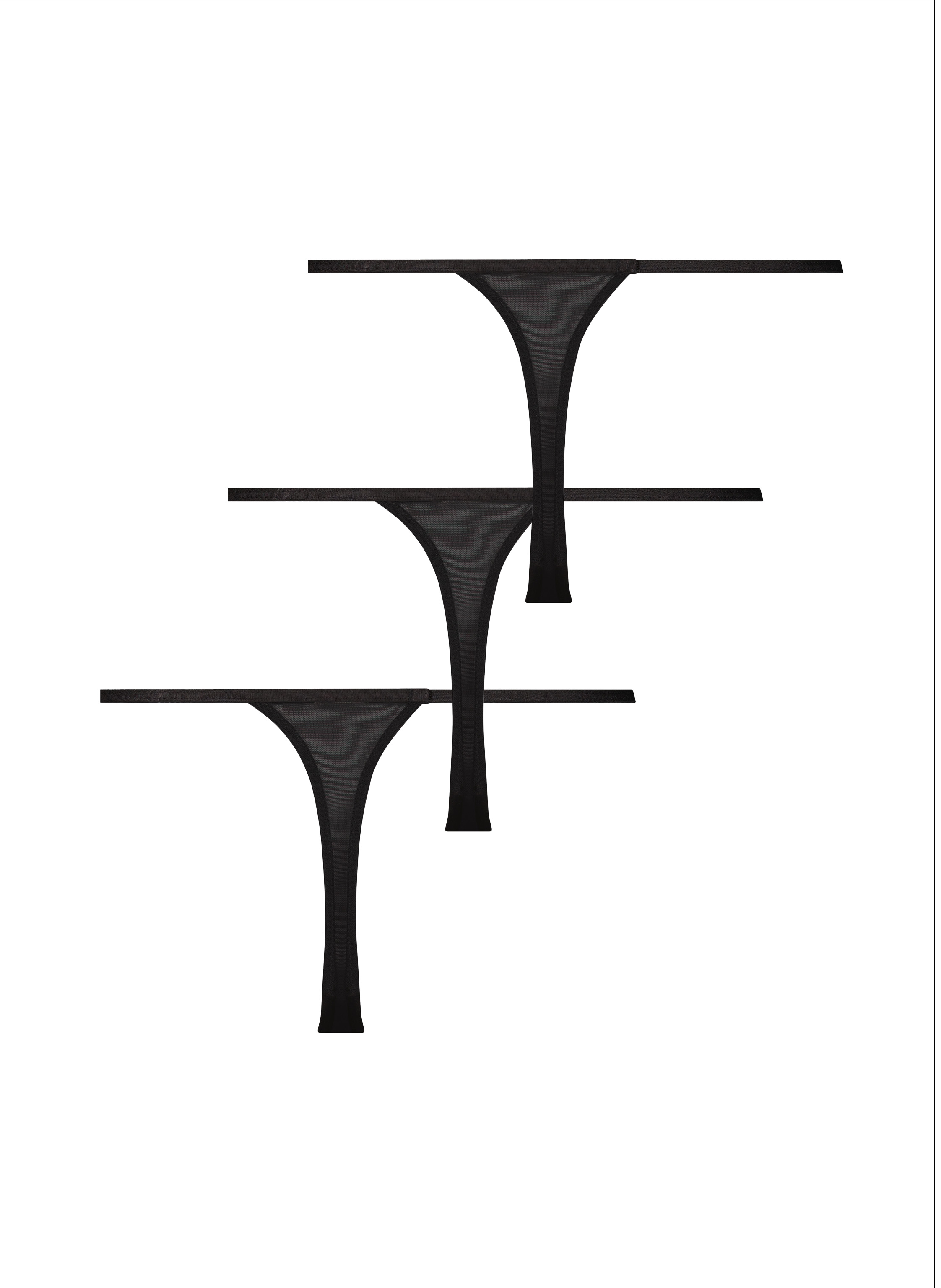 3-pak Stringi Maxime, Czarny, main