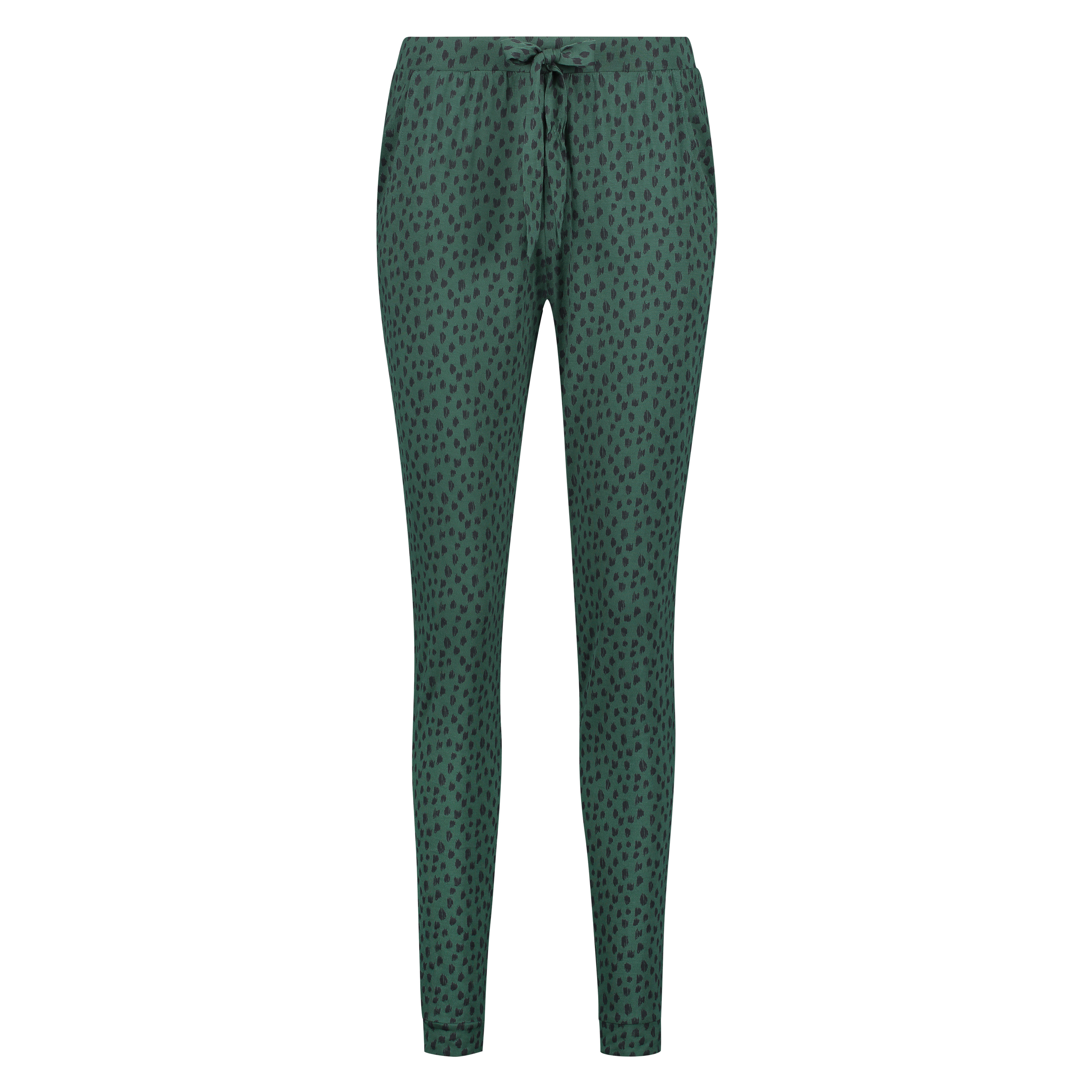 Loose-fitting Pajama Pants, Zielony, main