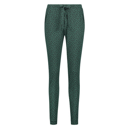 Loose-fitting Pajama Pants, Zielony