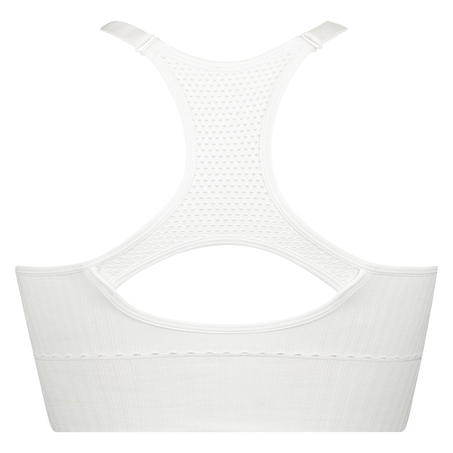 Sportowy biustonosz HKMX, poziom 1, Biały