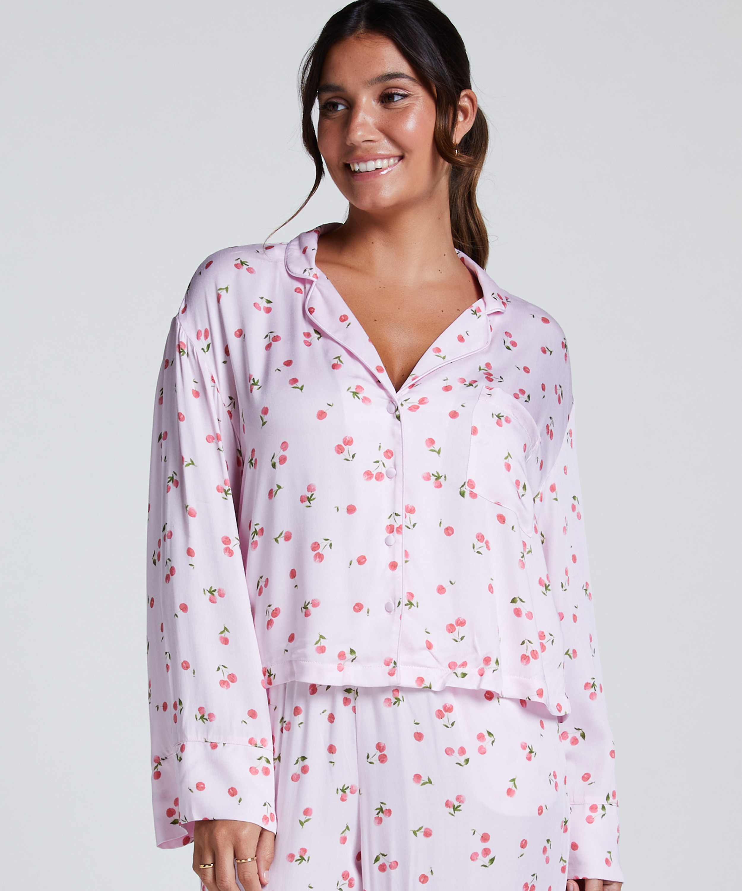 Kurtka z satyny z długimi rękawami, R&oacute;żowy, main