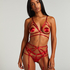 Chain Top Bralette, Czerwony