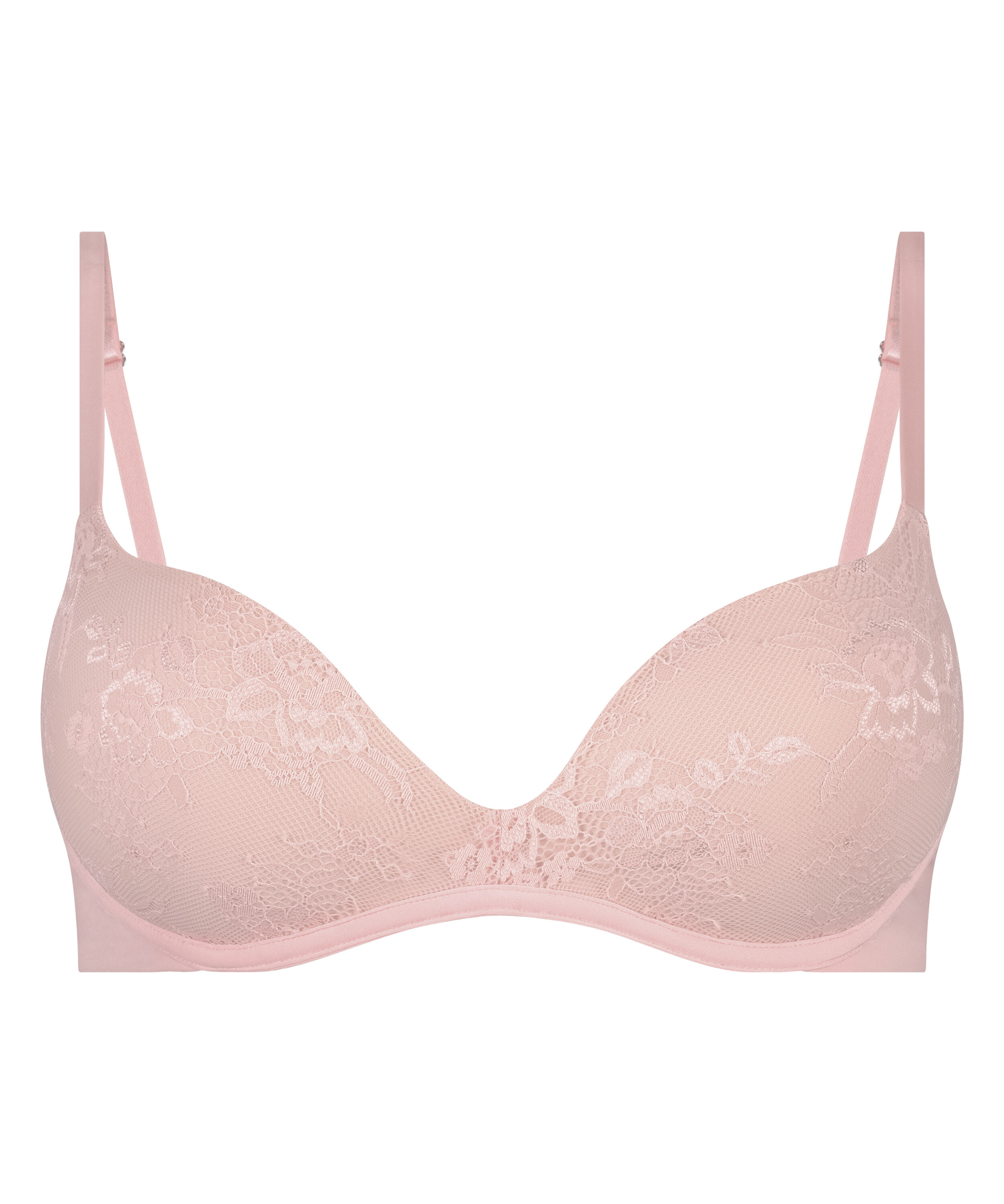 Usztywniony biustonosz bez fiszbin&oacute;w Lea Lace, R&oacute;żowy