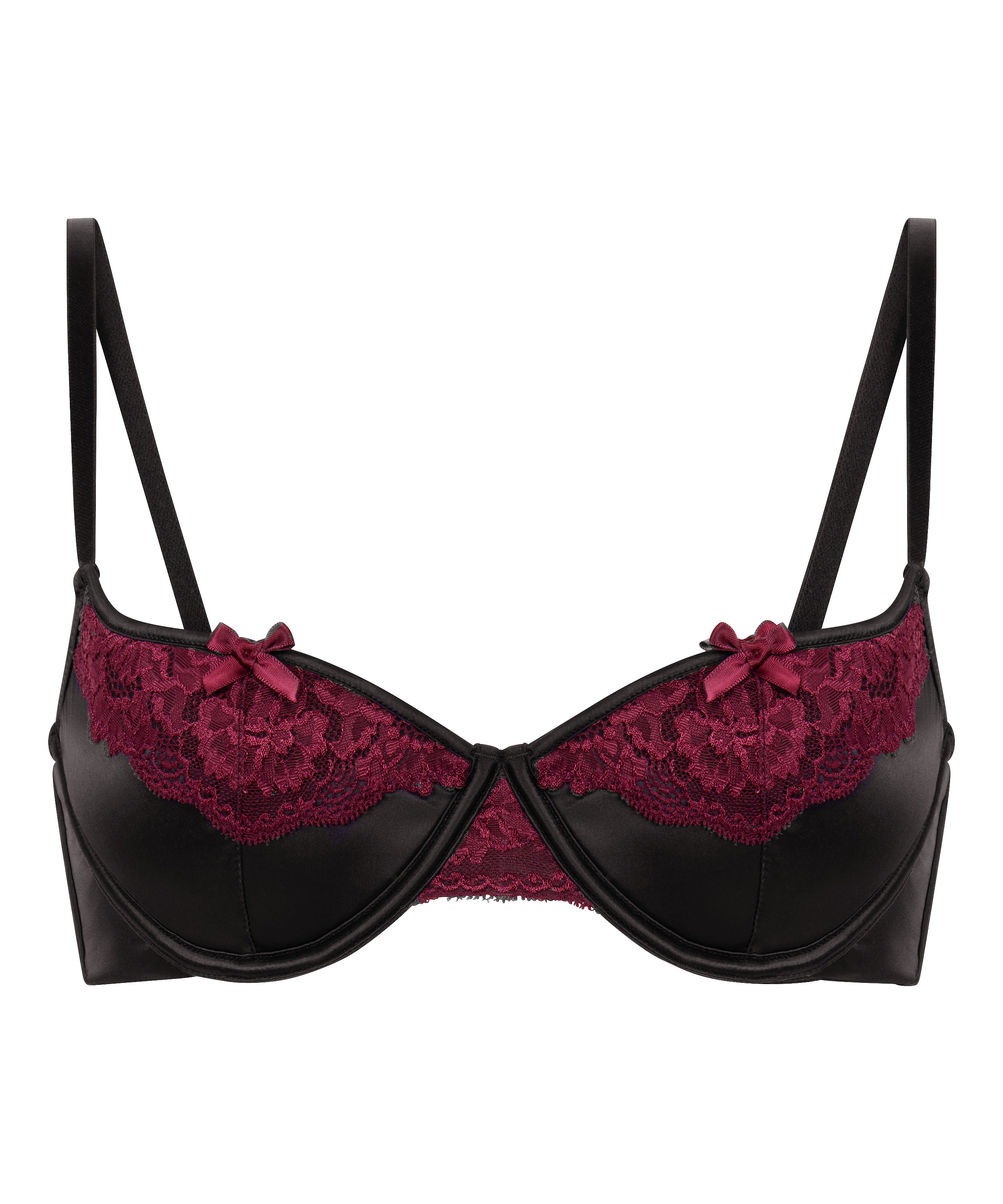 Biustonosz usztywniany z fiszbinami Ambra, Czarny, main