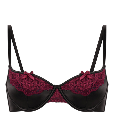 Biustonosz usztywniany z fiszbinami Ambra, Czarny