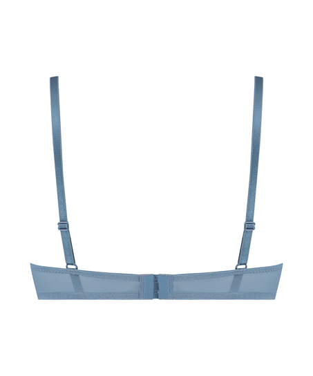 Biustonosz usztywniany z fiszbinami Mavis, Niebieski