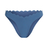 Majtki Bikini Wysoko Krojona Scallop, Niebieski